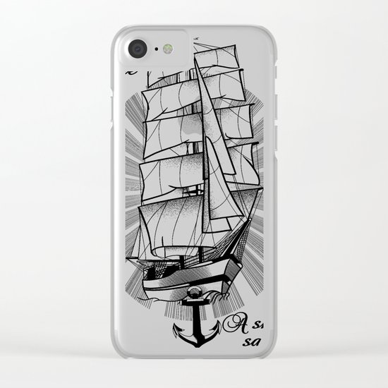 A smooth sea never made a skilled sailor Clear iPhone Case
