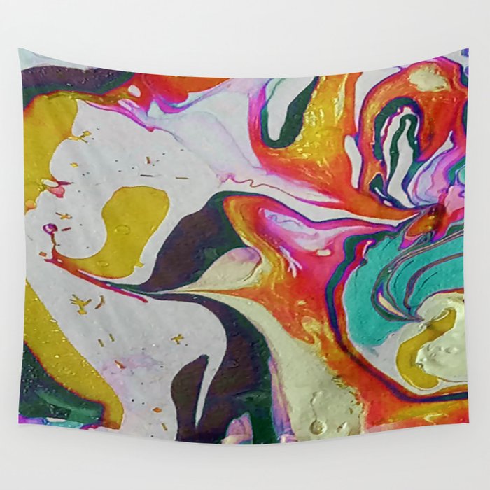 marble red&gold Wall Tapestry