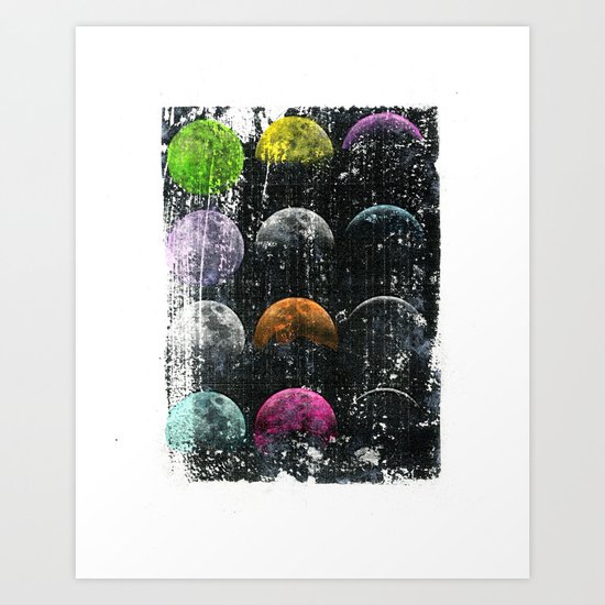 moon phases II Art Print