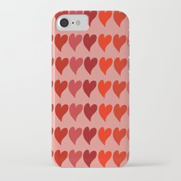 Red Hearts iPhone Case