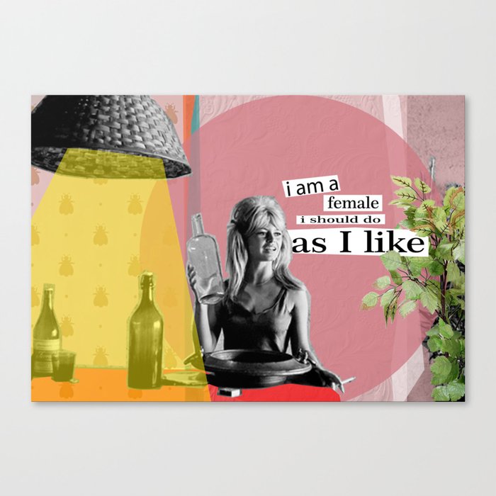  Brigitte Bardot quote collection Canvas Print