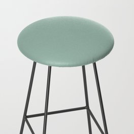 Lichen solid color. Celadon green moody modern abstract plain pattern Bar Stool
