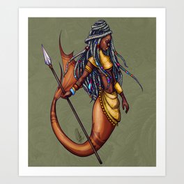 Tribal Mermaid Art Print