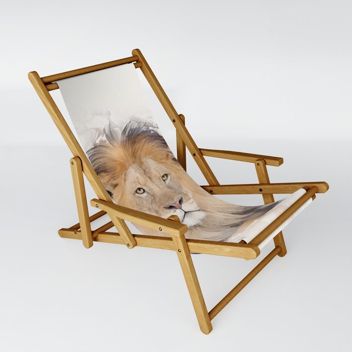 Lion Portrait Sling Chair