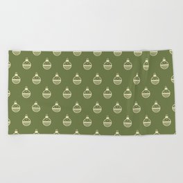 Retro Christmas Pattern Beach Towel