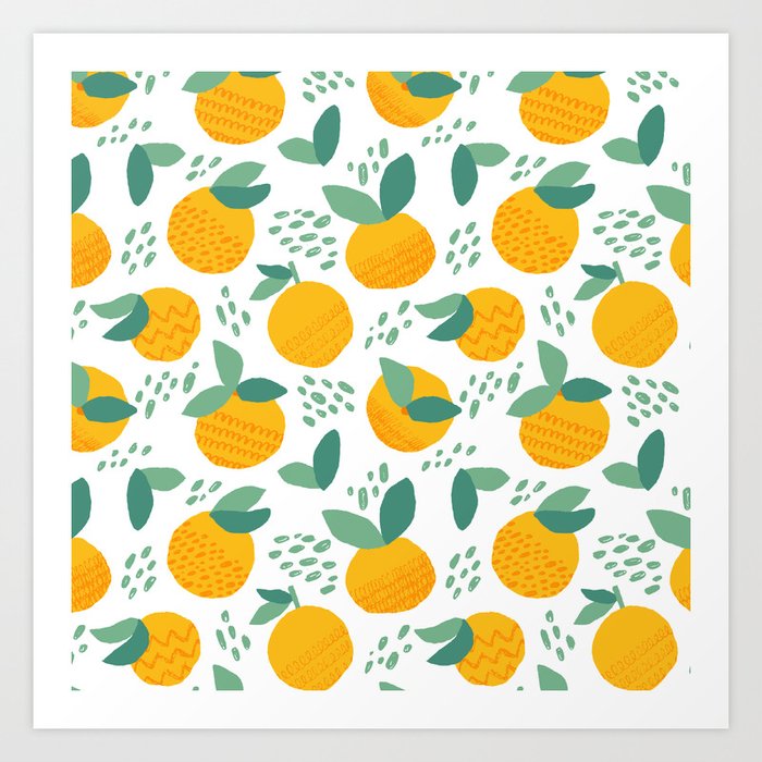 Creative citrus print. Add some vitamins to your life! :) Art Print