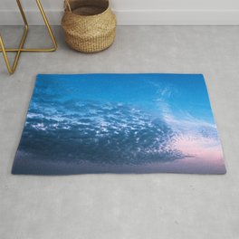 Blue and Pink Clouds Cloudscape Skyscape  Area & Throw Rug