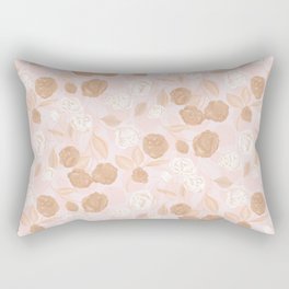 Champagne Peonies Rectangular Pillow