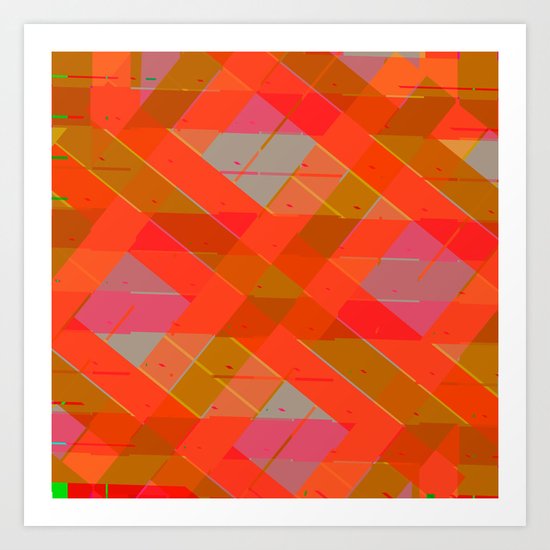 Abstract Strips Pattern Art Print