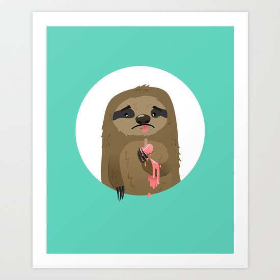 Cruel Sloth Summer Art Print