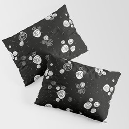 Black and white doodle flower pattern with cute roses Pillow Sham