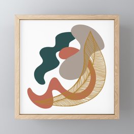 Abstract Golden Leaf 2 Framed Mini Art Print