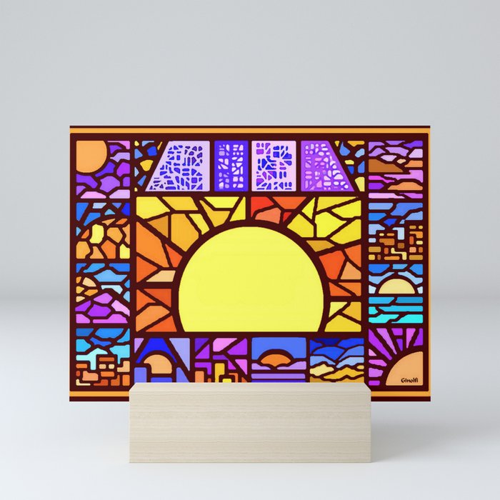 Mosaic Sun Mini Art Print