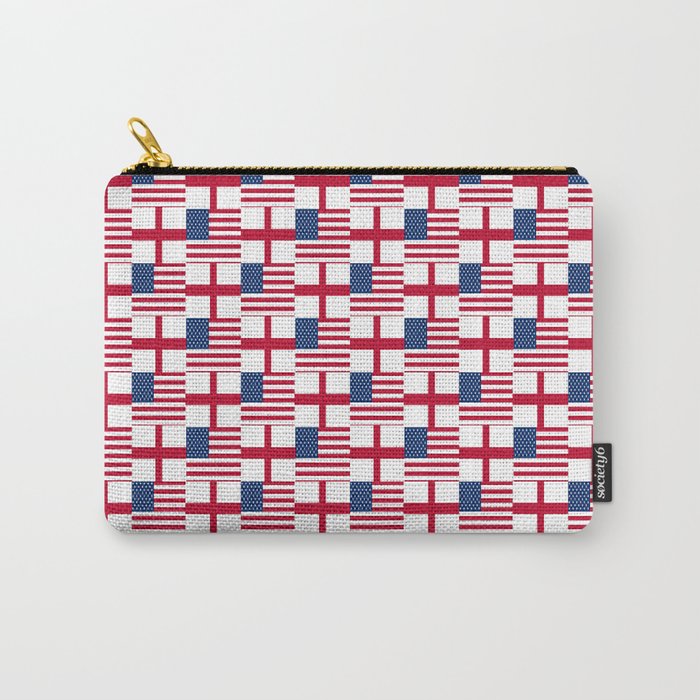 Mix of flag : Usa and england Carry-All Pouch