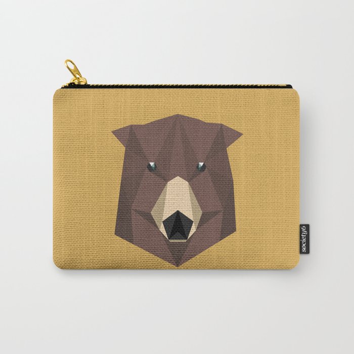 BROWN BEAR - GEOMETRIC Carry-All Pouch