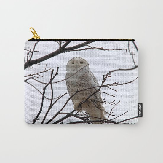 Snowy Owl in the Treetop Carry-All Pouch