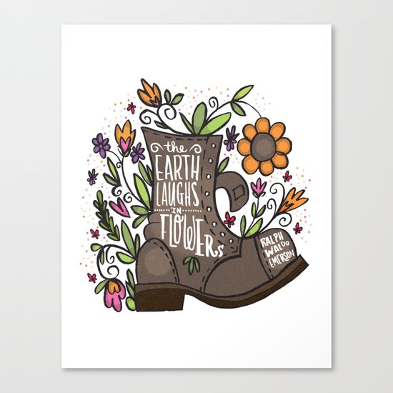 the Earth laughs in flowers Canvas Print