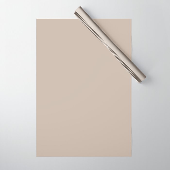 BONA FIDE BEIGE Neutral solid color Wrapping Paper by NOW COLOR