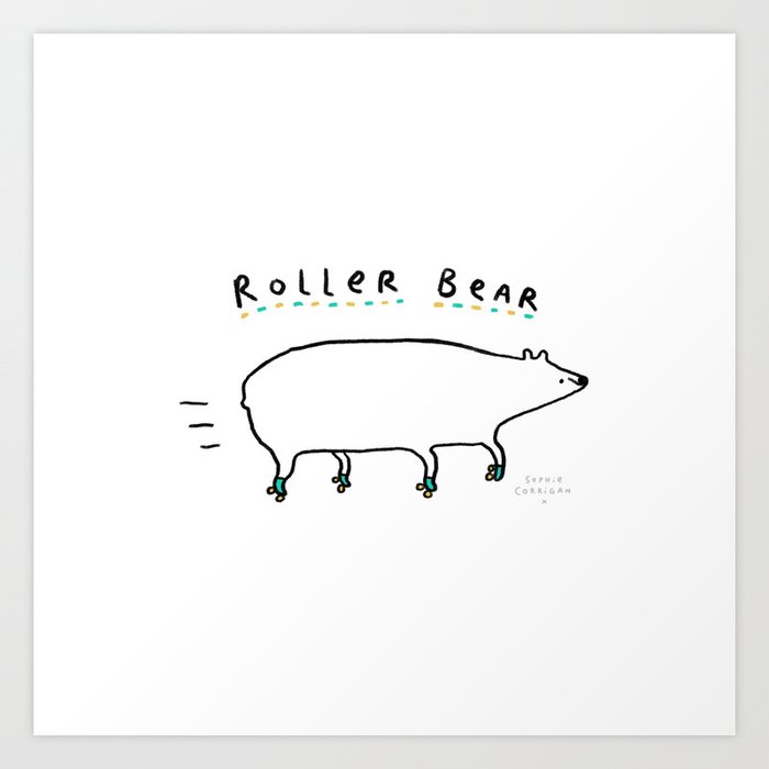 Roller Bear Art Print