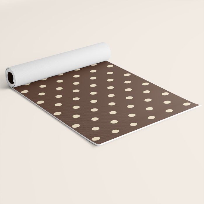 Vintage polka dots baroque brown & cream