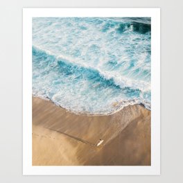 The Surfer and The Ocean Art Print