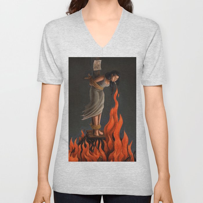 Keep Cool Oil Painting V Neck T Shirt