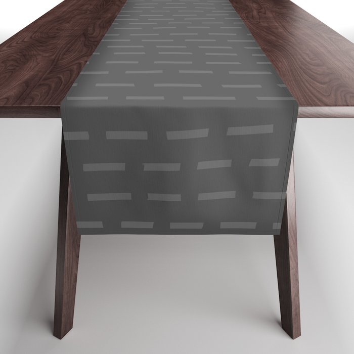 Grey striped Table Runner