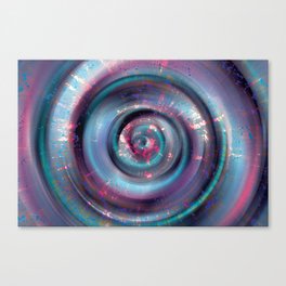 Color Sound-1 (blue pink metal abstract) Canvas Print