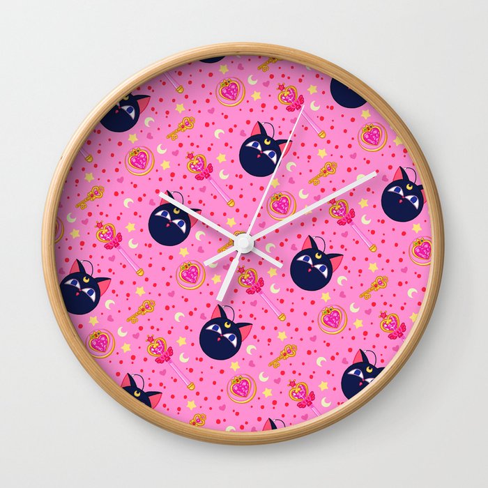 Chibi Moon Pattern / Sailor Moon Wall Clock