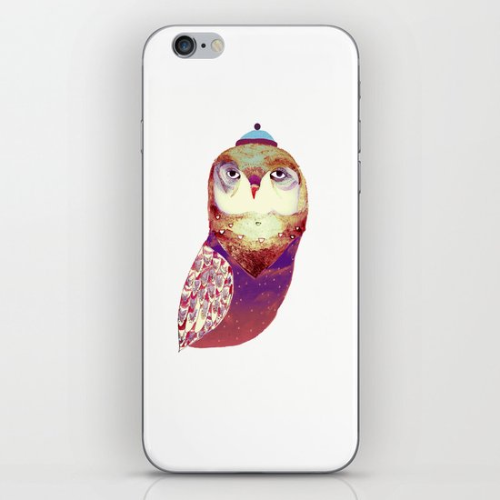 Purple Owl iPhone Skin