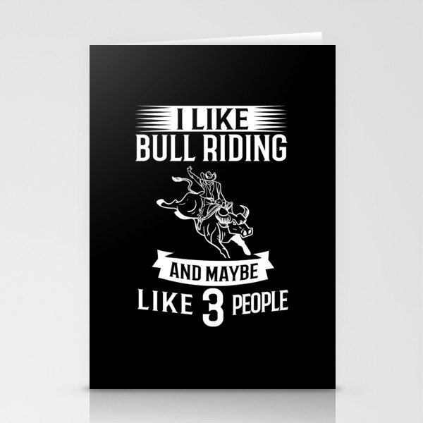 Bull Riding Bucking Bulls Rodeo Mechanical Cowboy Stationery Cards