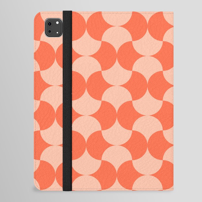 Deco 2 pattern peach iPad Folio Case