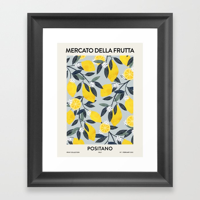 Fruit Market Positano Italy Framed Art Print