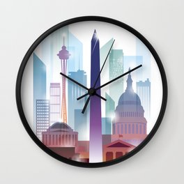 City of skyline, Washington DC, United States Wall Clock
