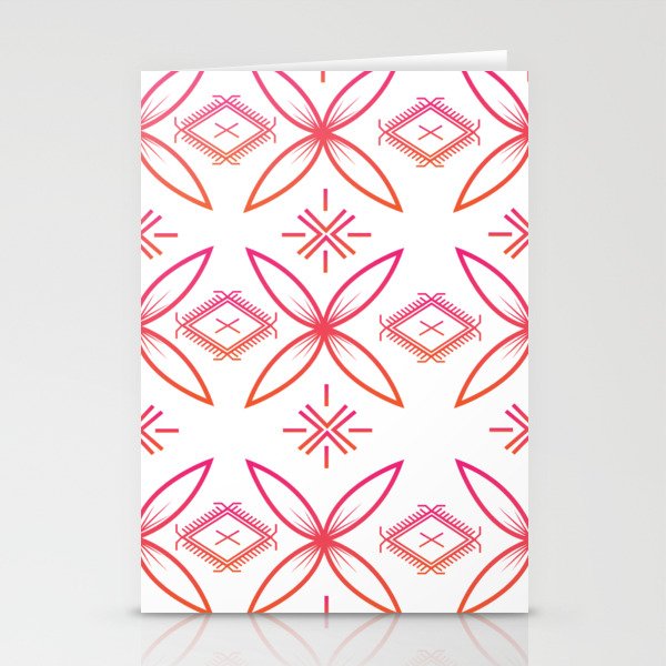 UrbanNesian Pink & Orange Fuli Siapo & Malu Design Stationery Cards