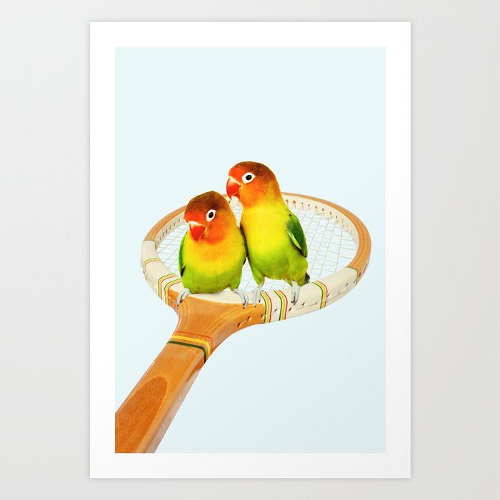 RETRO BIRDS Art Print