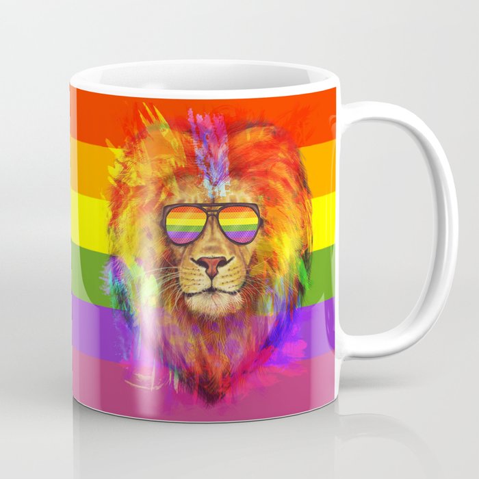 Rainbow Lion Pride Coffee Mug