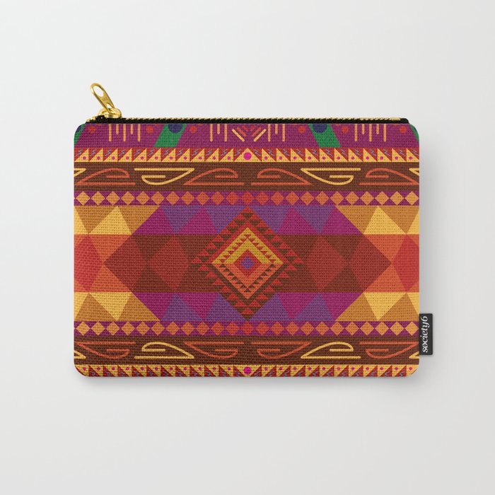 Native American Warm Pattern Design Carry-All Pouch