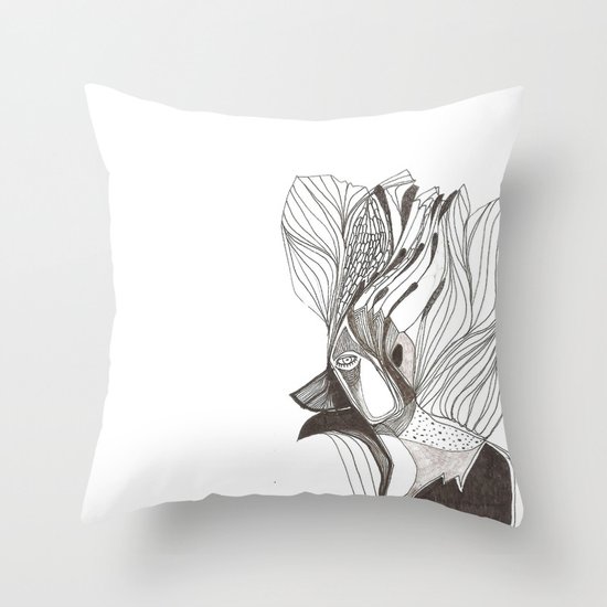 EL hombre pájaro Throw Pillow