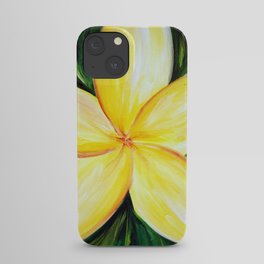 Aloha; White Plumeria iPhone Case