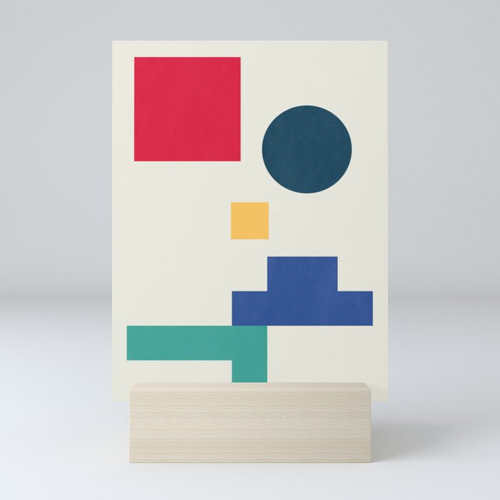 Abstract Geometric Color Block Mini Art Print