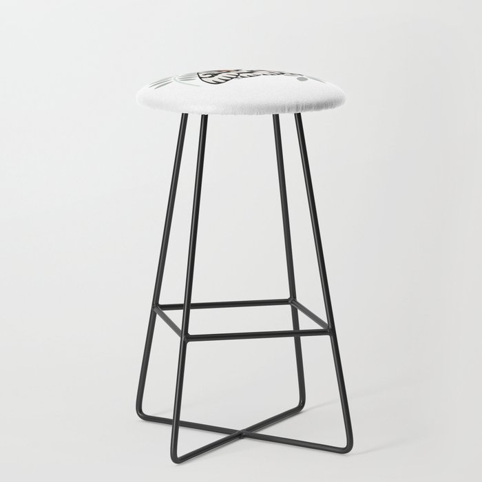 Spiral Moth with leaves Bar Stool