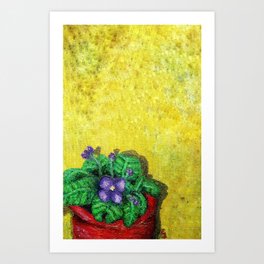 Purple Flowers in Oil Art Print