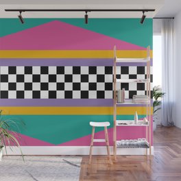 Checkered pattern grid / Vintage 80s / Retro 90s Wall Mural