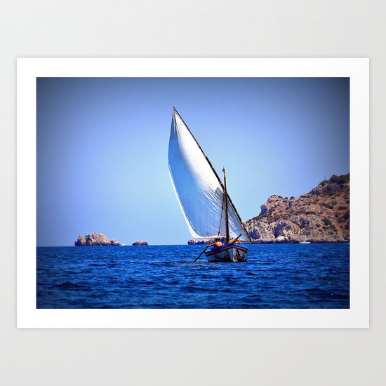 SAILING BOAT TWO Art Print