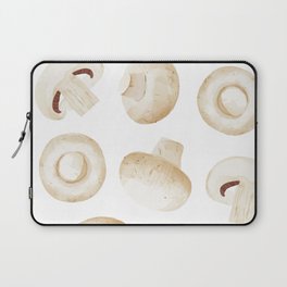 Edible mushroom watercolor pattern print Laptop Sleeve