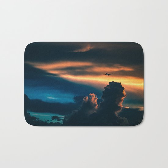 above the clouds Bath Mat