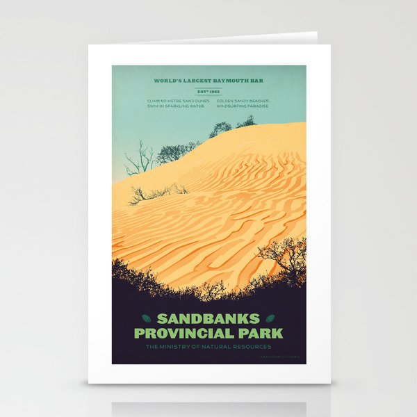 Sandbanks Provincial Park Poster Stationery Cards