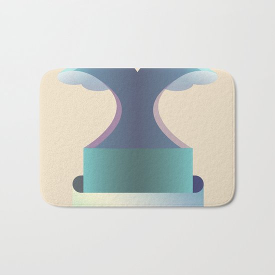 I wave letter Bath Mat