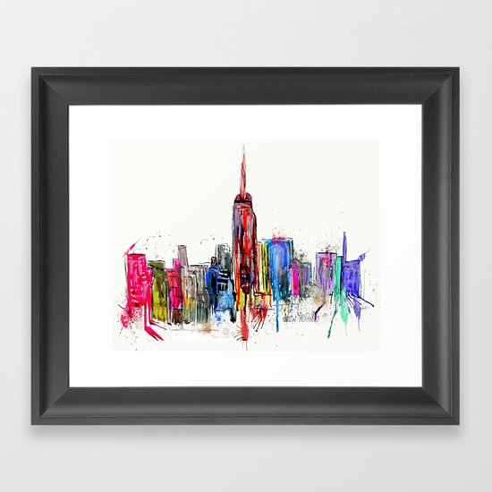 new york inked Framed Art Print
